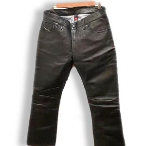 Diesel Industries lined leather pants. NWOT immaculate condition.